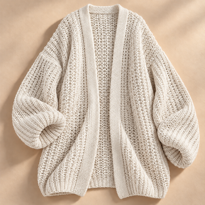 Eleanor Lantern-Sleeve Cardigan