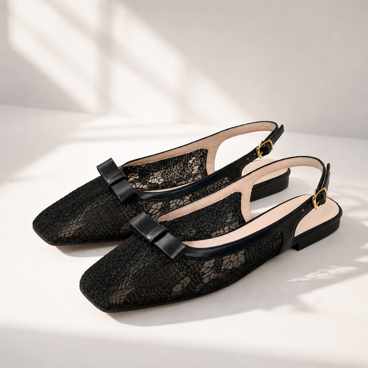 Lillian Lace Slingbacks