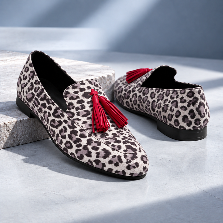Savannah Leopard Tassel Loafers