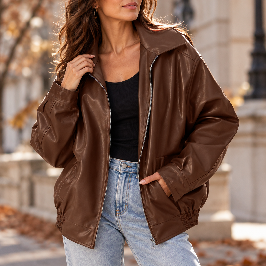 Francesca Oversized Bomber Jacket