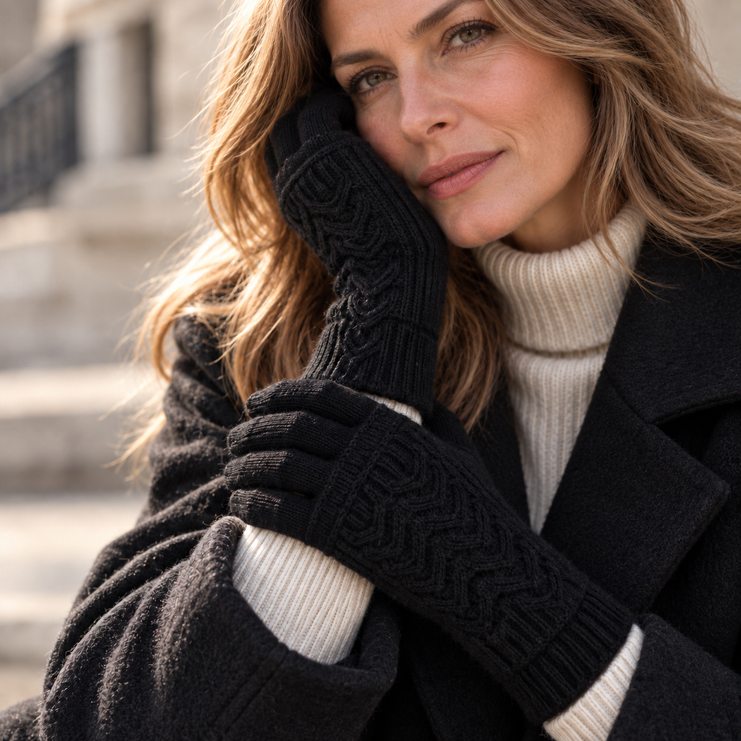 Cleo Layered Knit Gloves