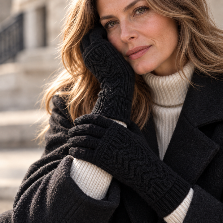 Cleo Layered Knit Gloves