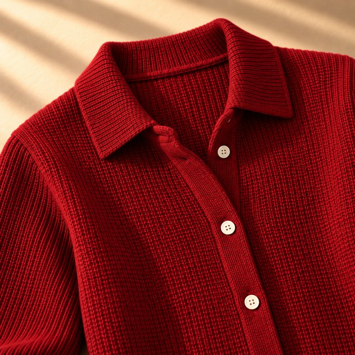 Carmel Collared Waffle Knit