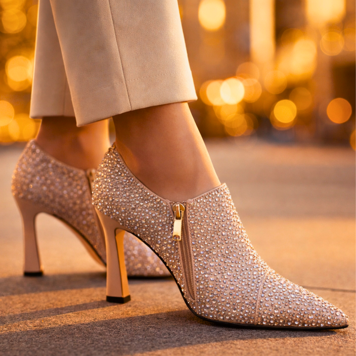 Seraphina Rhinestone Kitten Heels — lifestyle shot
