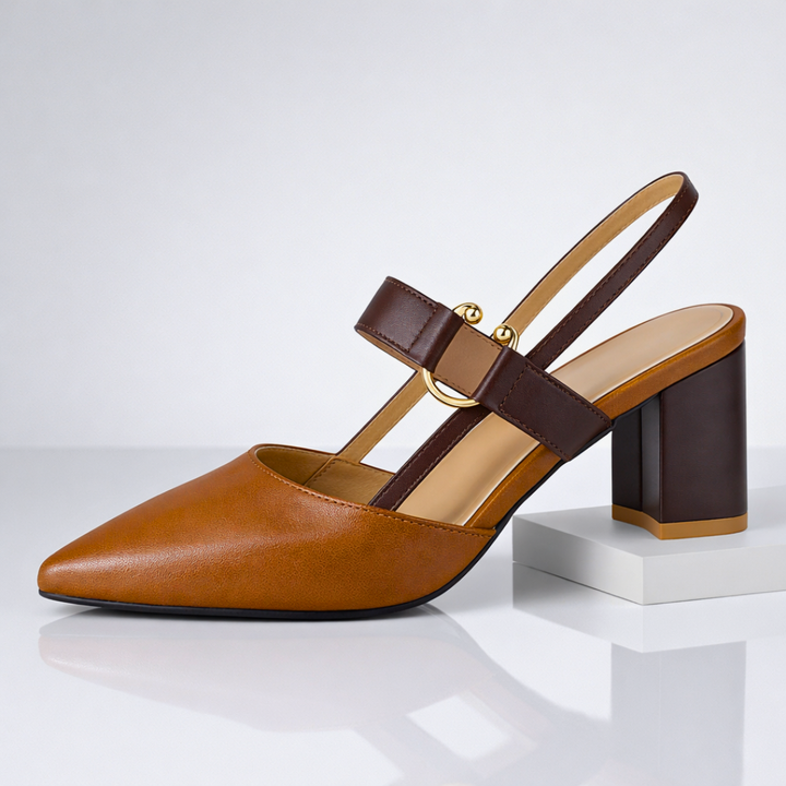 Seraphina Signature Slingback Heels — styling shot