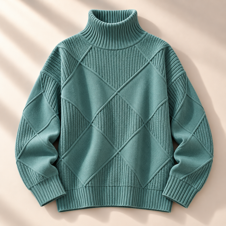 Harper Lattice Knit Turtleneck