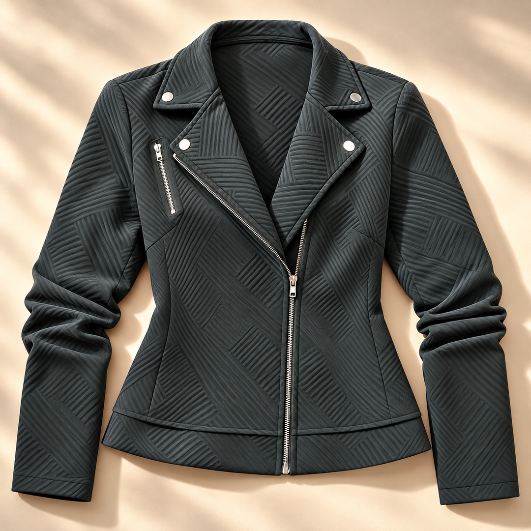Francesca Textured Moto Jacket