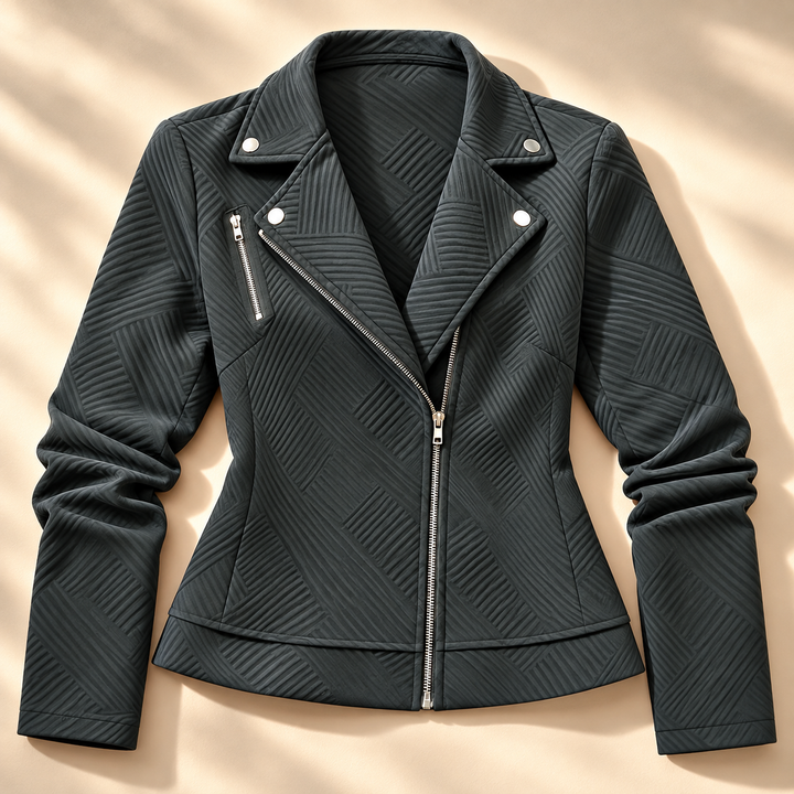 Francesca Textured Moto Jacket