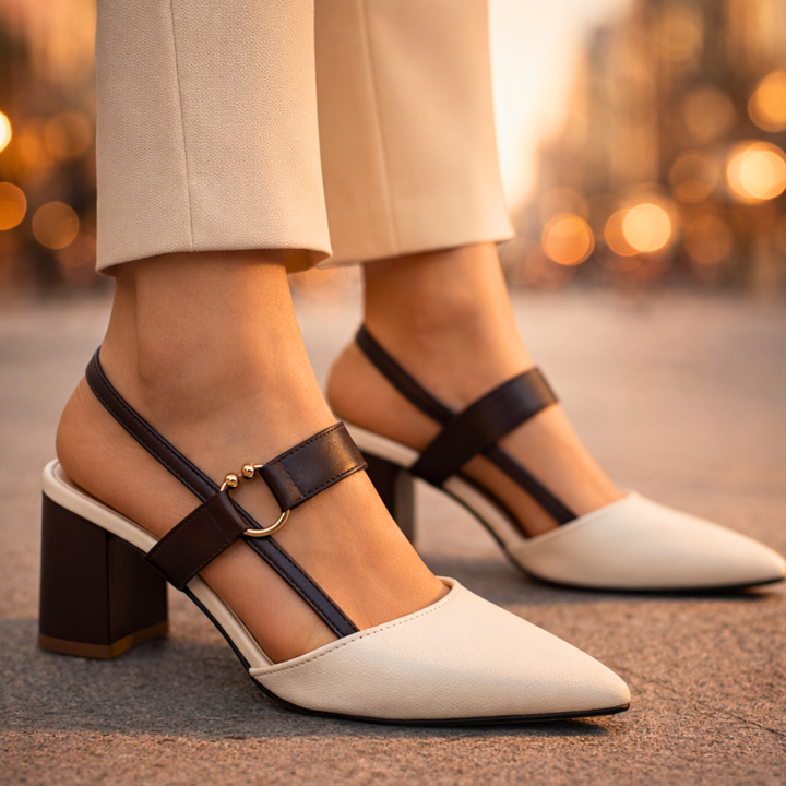 Seraphina Signature Slingback Heels — front view