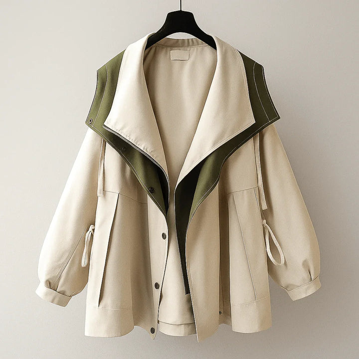 Sofia Drape Windbreaker — back view