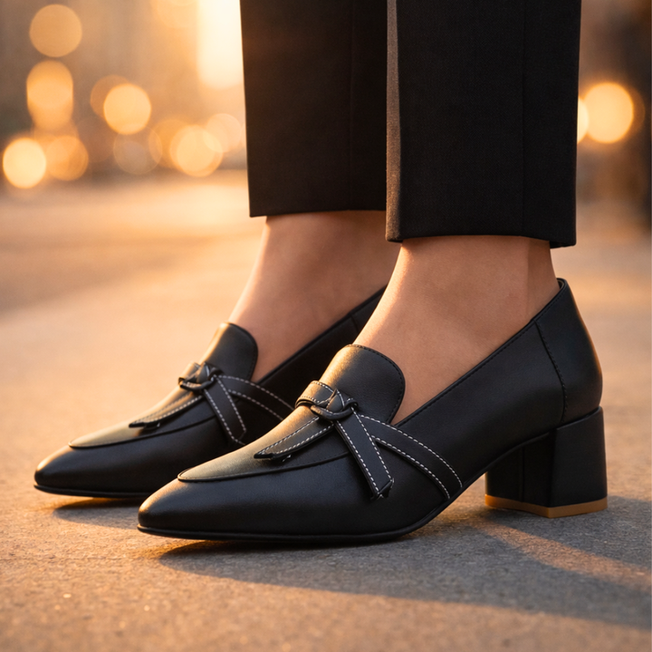 Harper Lane Silk Loop Loafers — alternate view