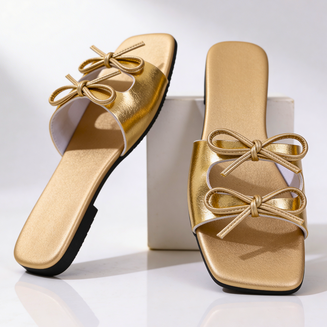 Odette Bow Slides — detail view