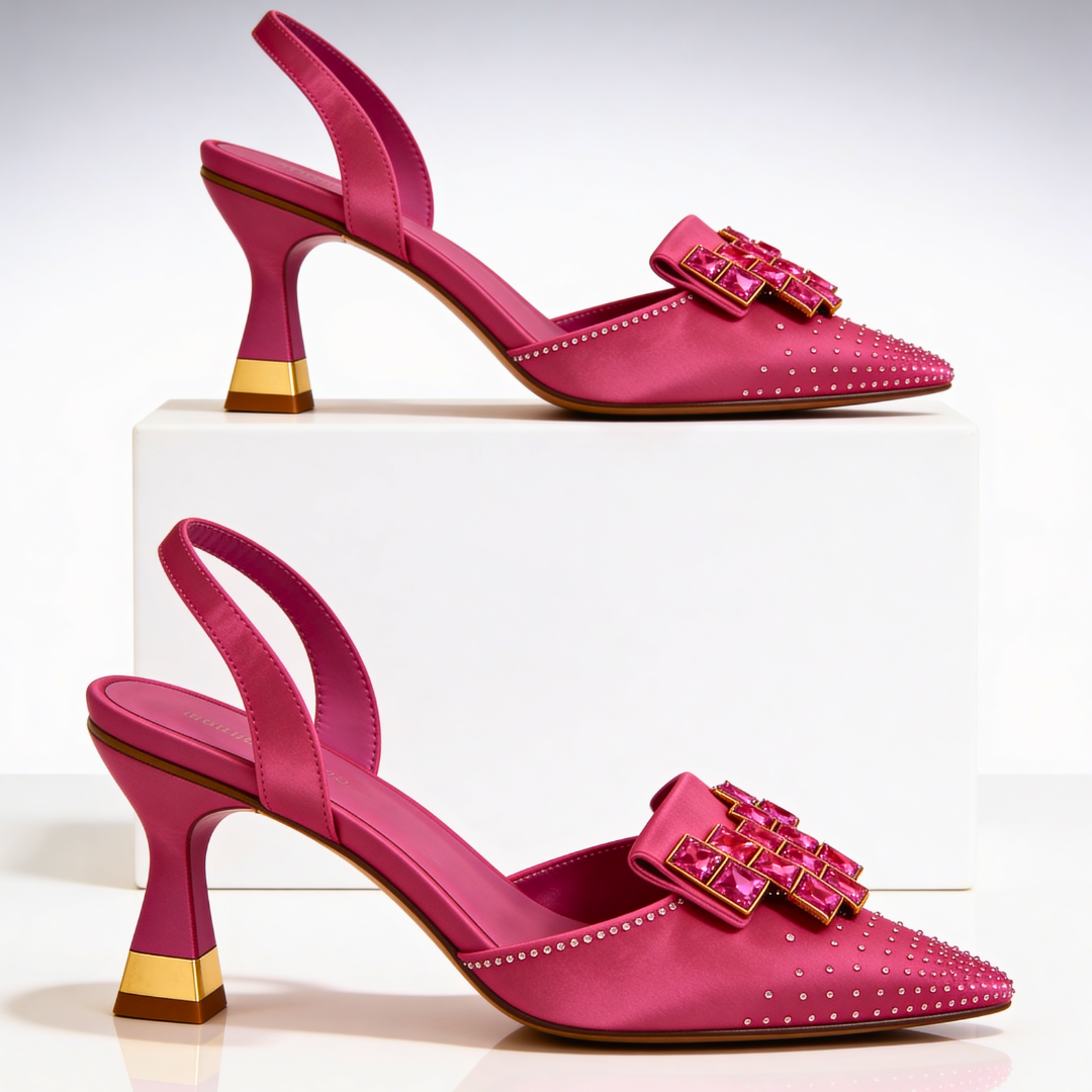 Vivienne Jewelled Slingback Heels — alternate view