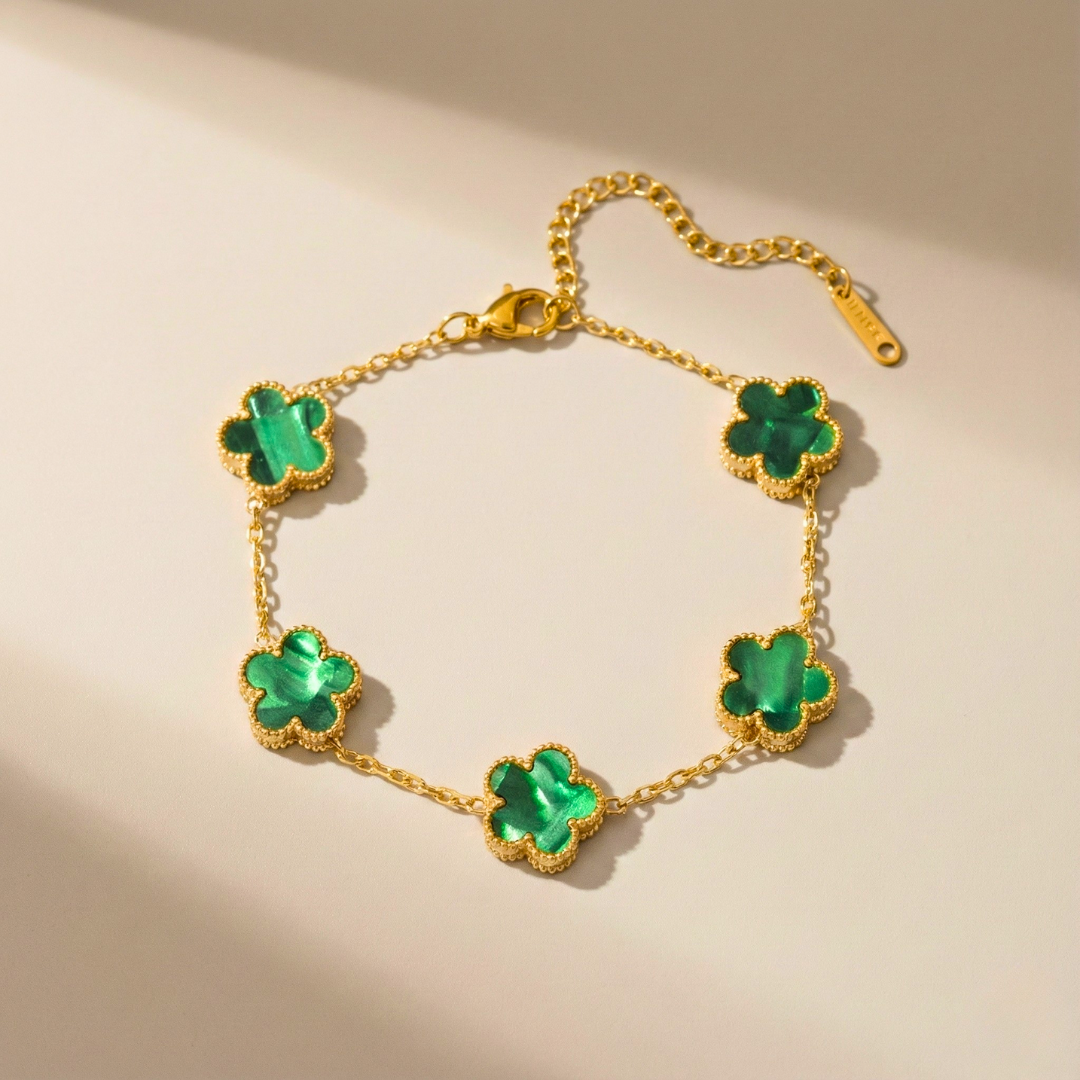 Aurora Shine Clover Charm Bracelet — alternate view