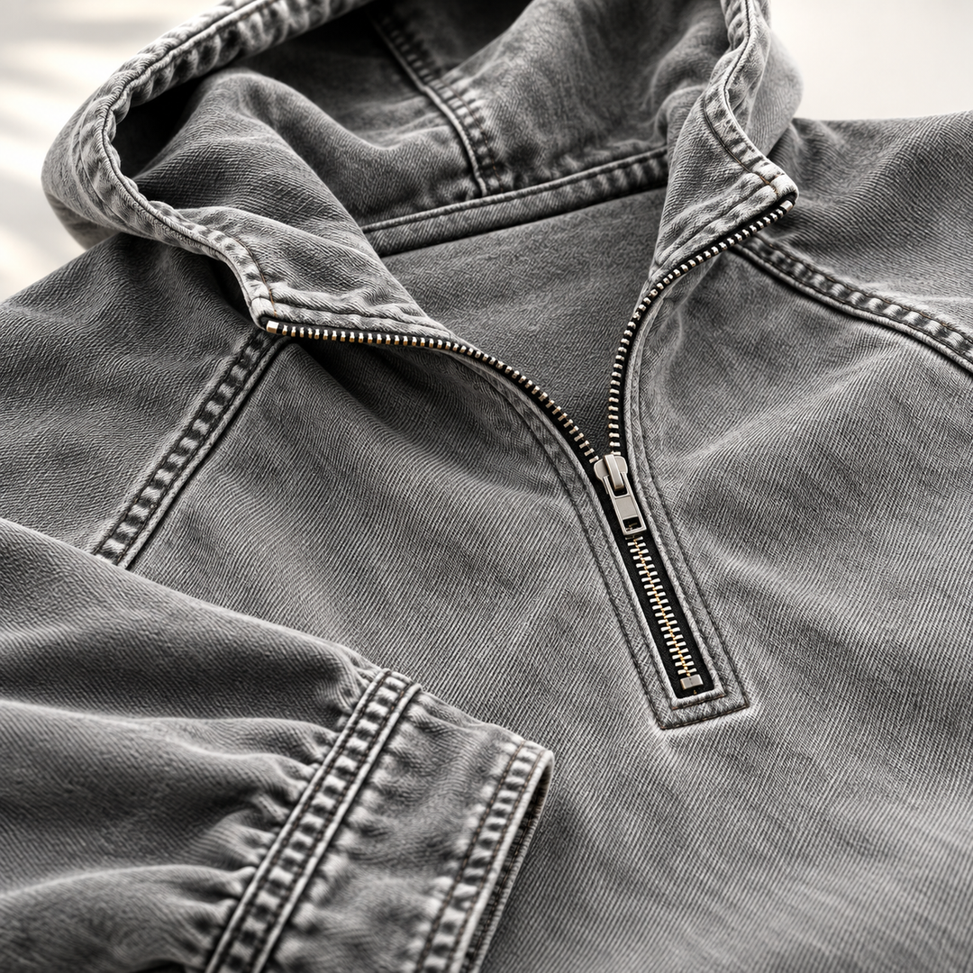 Jacob Washed Zip Hoodie
