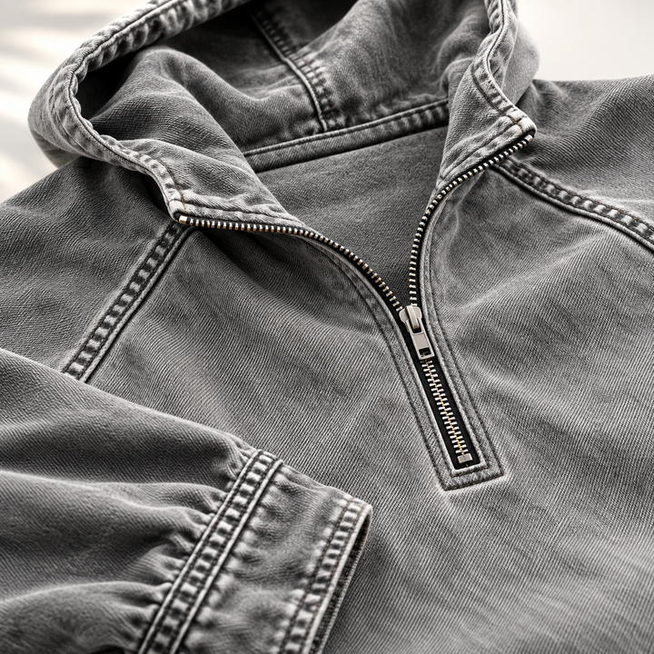 Jacob Washed Zip Hoodie