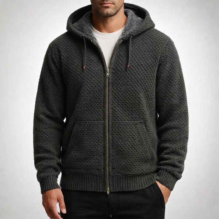 Avalon Ridge Knit Hoodie — detail view