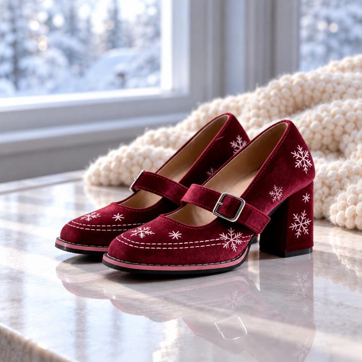 Clara Velvet Mary Janes