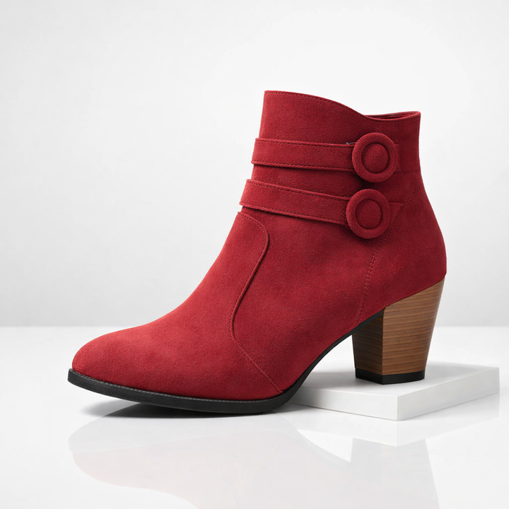Harper Lane Duet Strap Suede Boots — styling shot