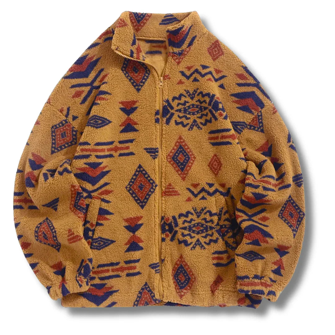 Aztec Trails Zip Fleece — close-up detail