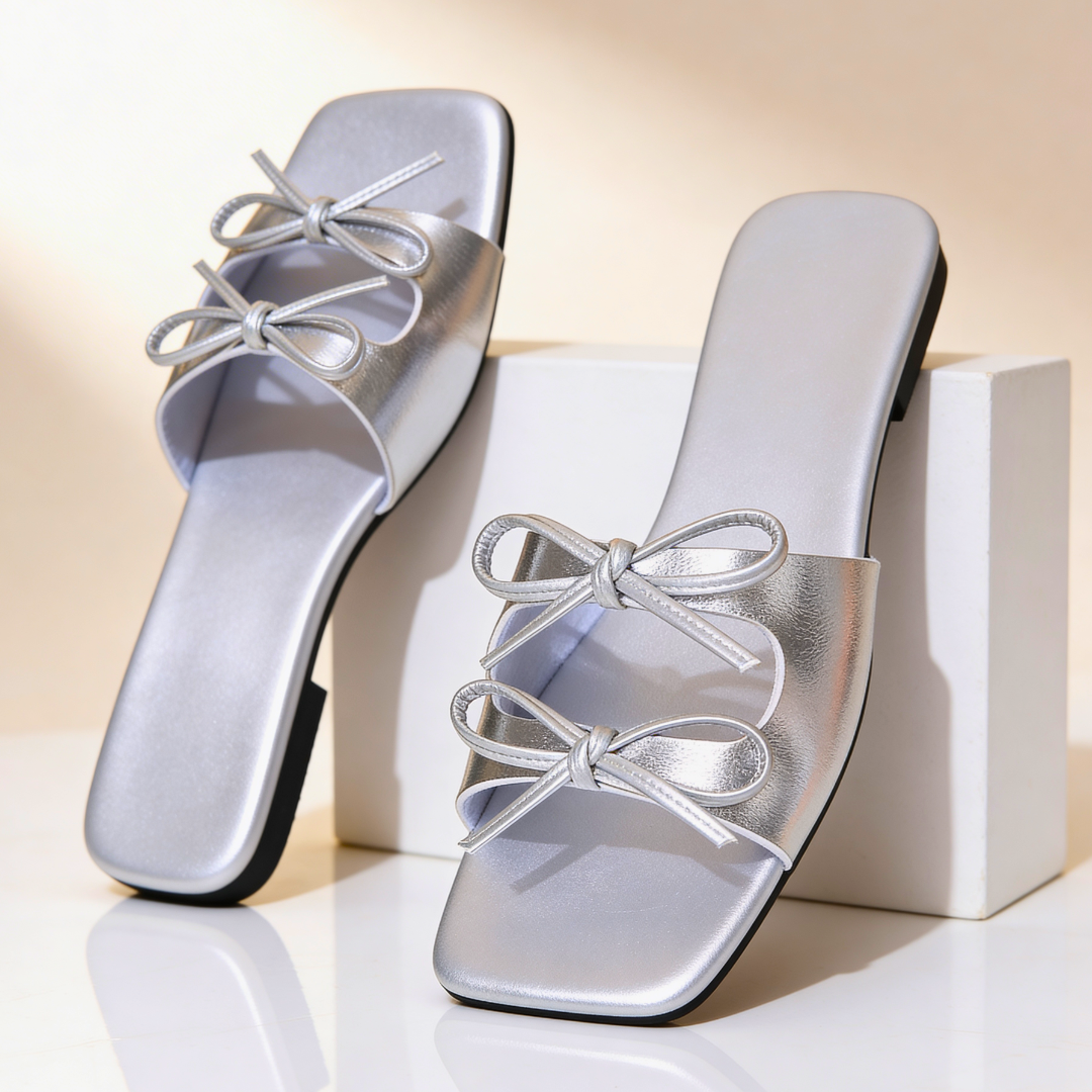 Odette Bow Slides — back view