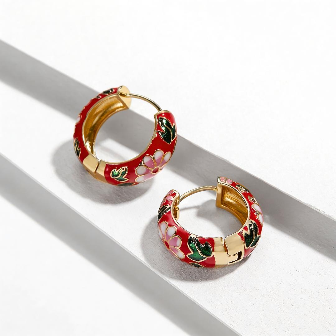 Aria Floral Earrings — lifestyle shot
