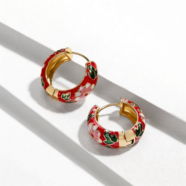 Aria Floral Earrings — lifestyle shot