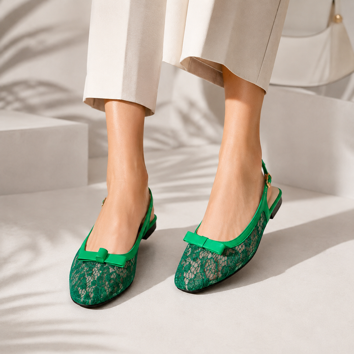 Lillian Lace Slingbacks