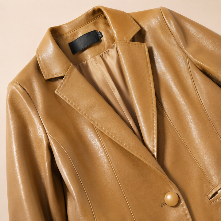 Harper Lambskin Leather Blazer