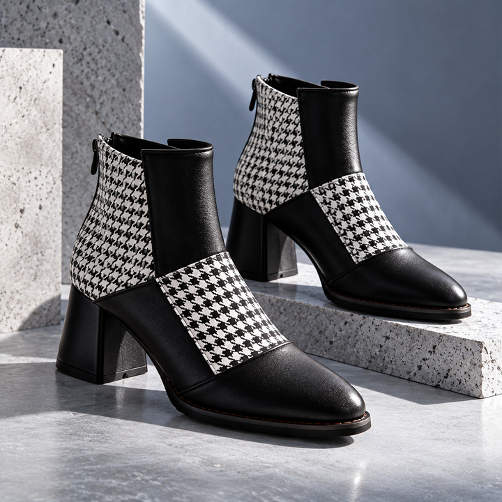 Josie Patchwork Ankle Boots