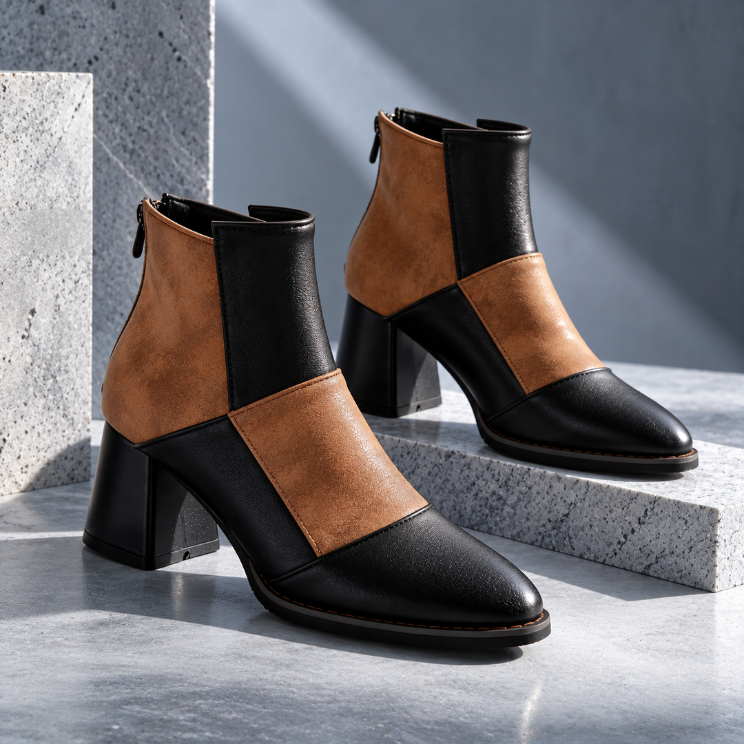 Josie Patchwork Ankle Boots