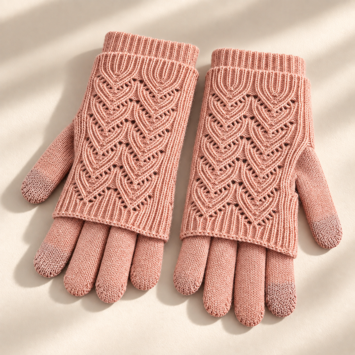 Cleo Layered Knit Gloves