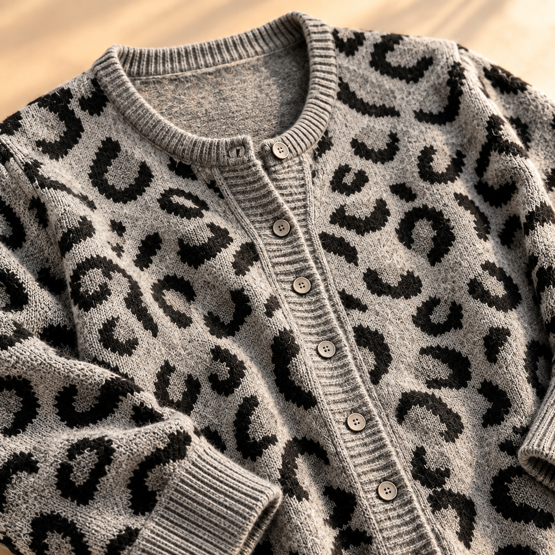Savanna Leopard Knit Cardigan