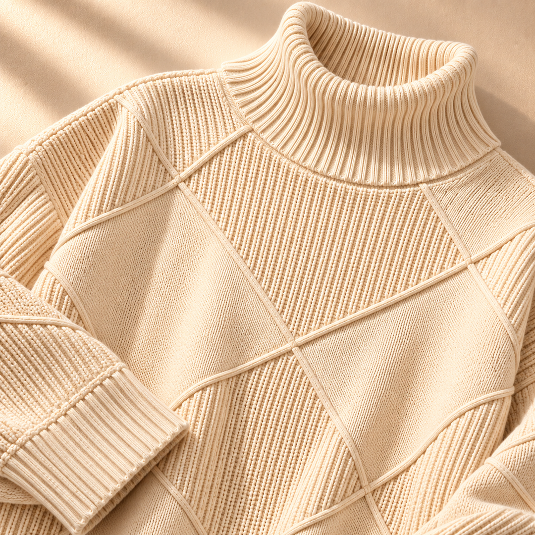 Harper Lattice Knit Turtleneck