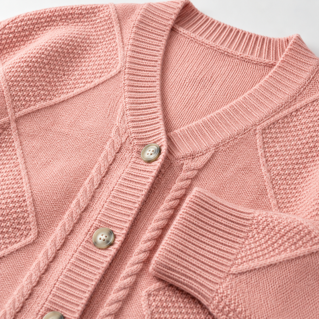 Frances Cable Button Cardigan