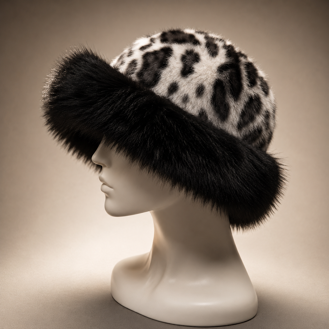 Cleo Leopard Fur Hat