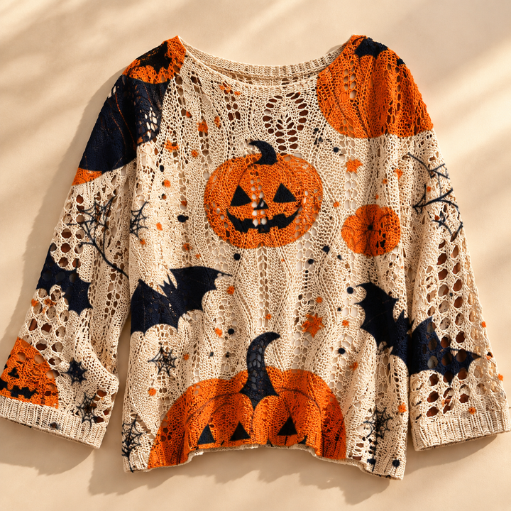 Lilith Open-Knit Halloween Sweater