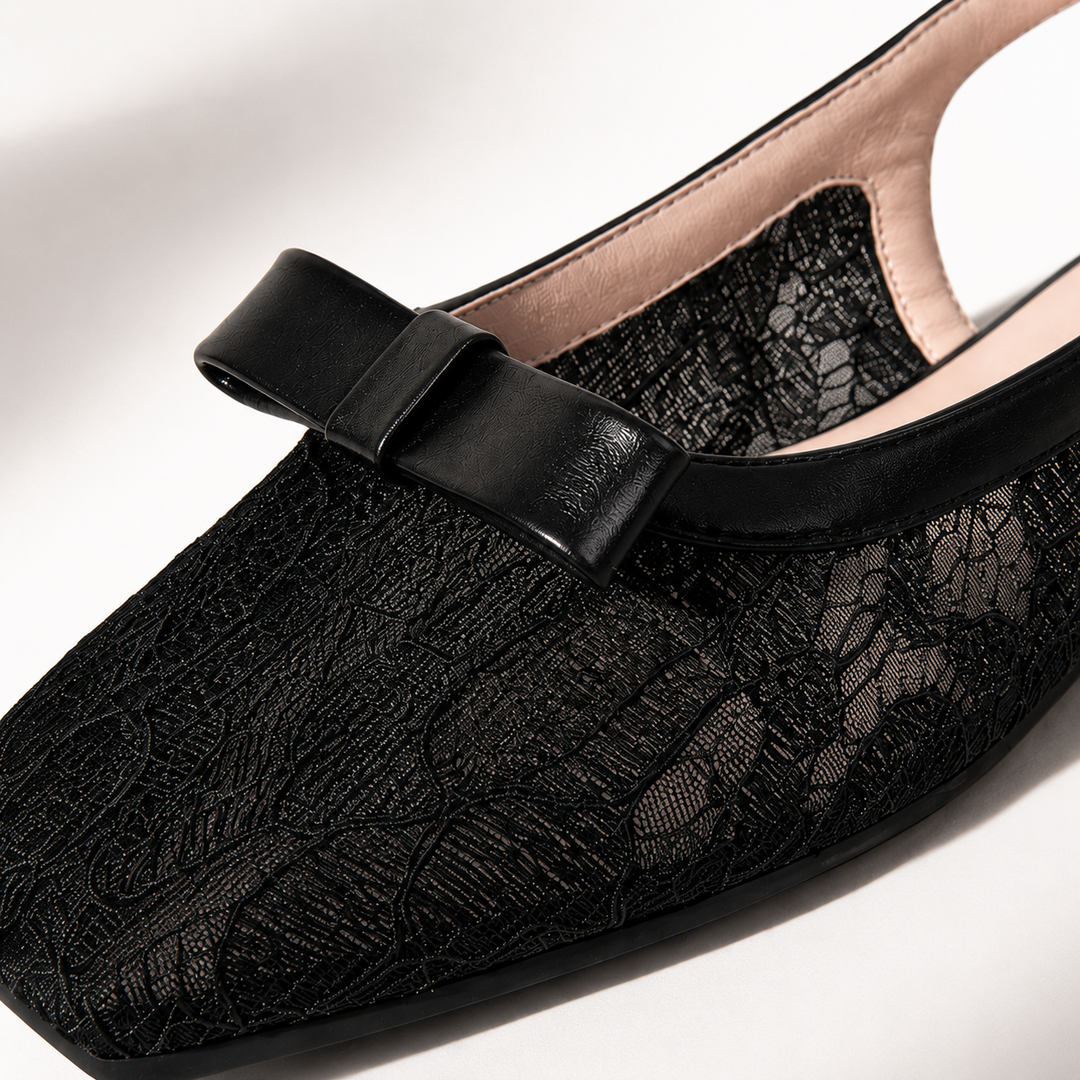 Lillian Lace Slingbacks