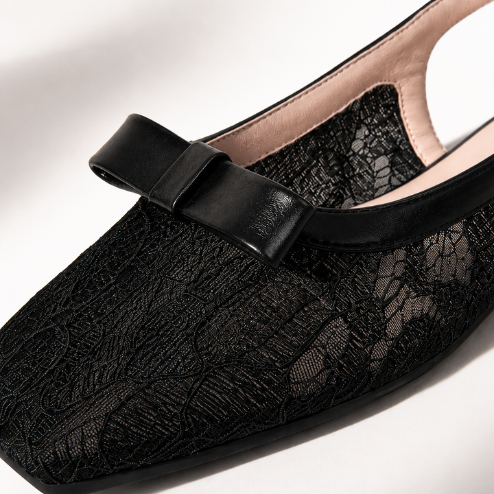 Lillian Lace Slingbacks
