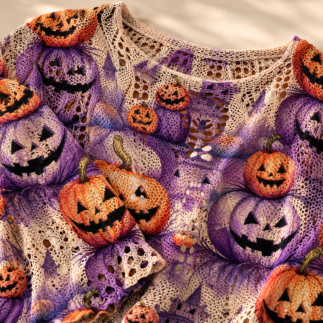 Lilith Open-Knit Halloween Sweater