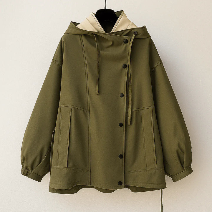 Sofia Drape Windbreaker — lifestyle shot