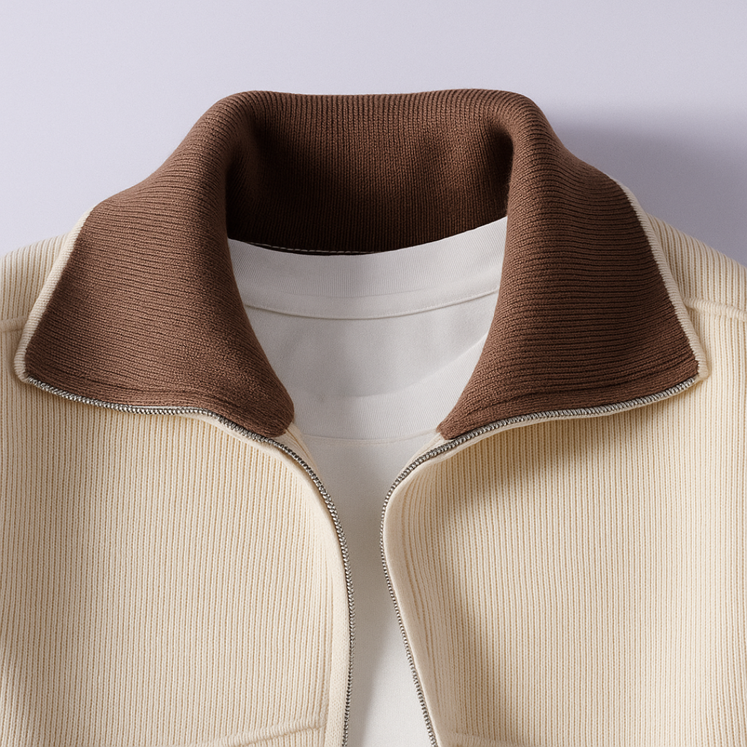 Alder Ridge Zip Cardigan — styling shot