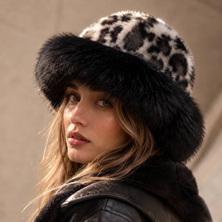 Cleo Leopard Fur Hat
