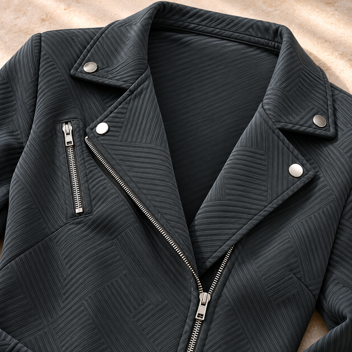 Francesca Textured Moto Jacket