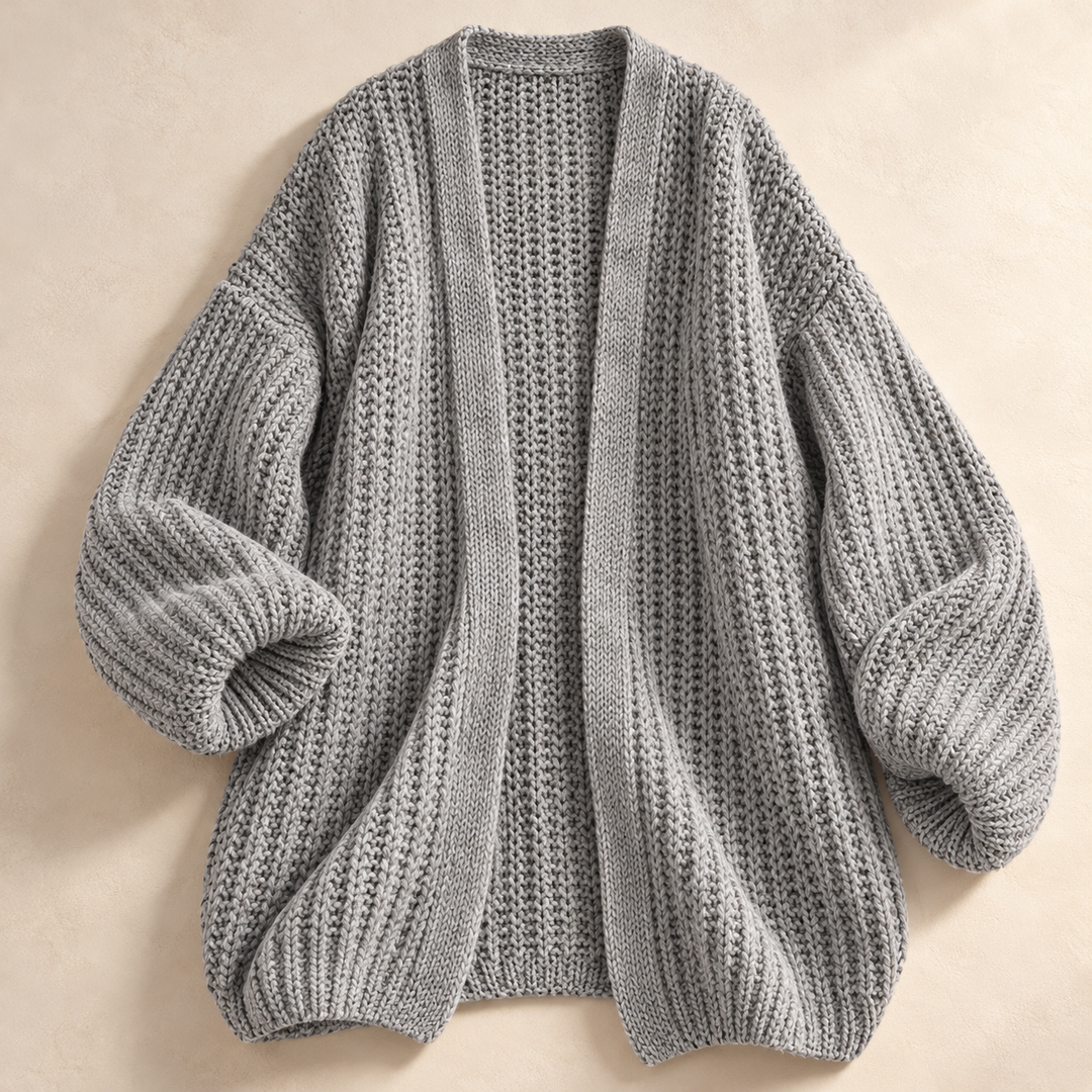 Eleanor Lantern-Sleeve Cardigan