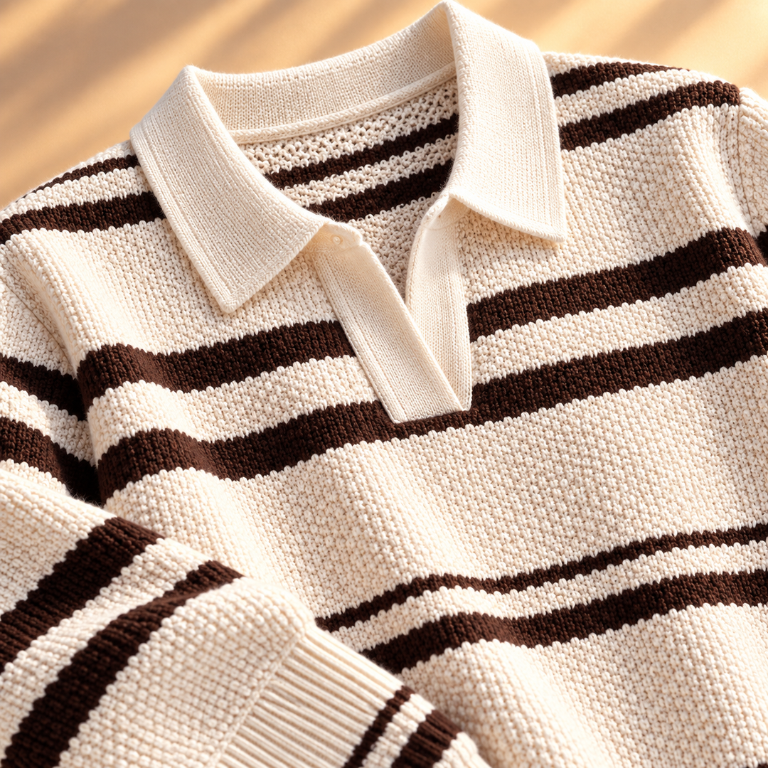 Jacob Striped Knit Polo