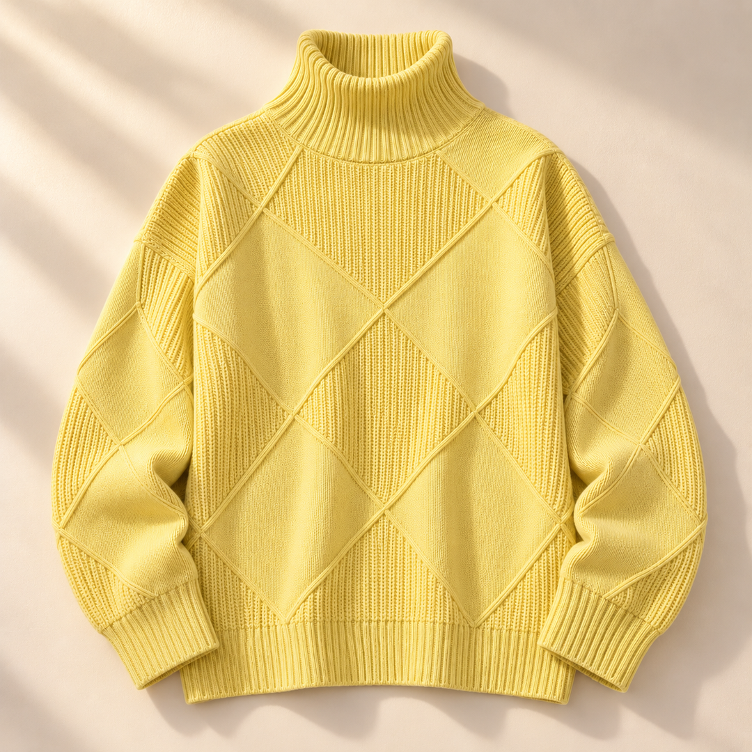 Harper Lattice Knit Turtleneck