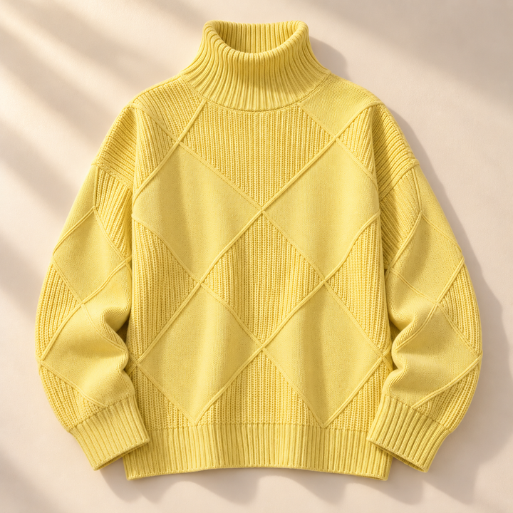 Harper Lattice Knit Turtleneck