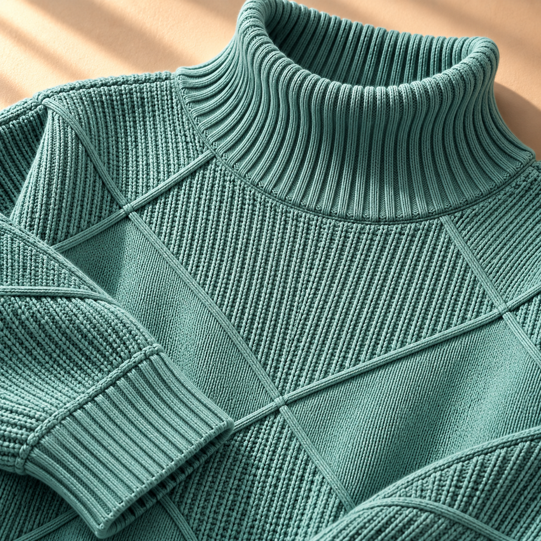 Harper Lattice Knit Turtleneck