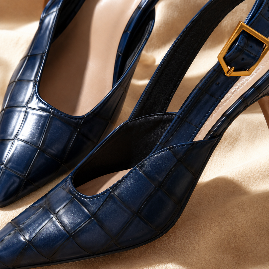 Lisbon Croc Kitten Heels